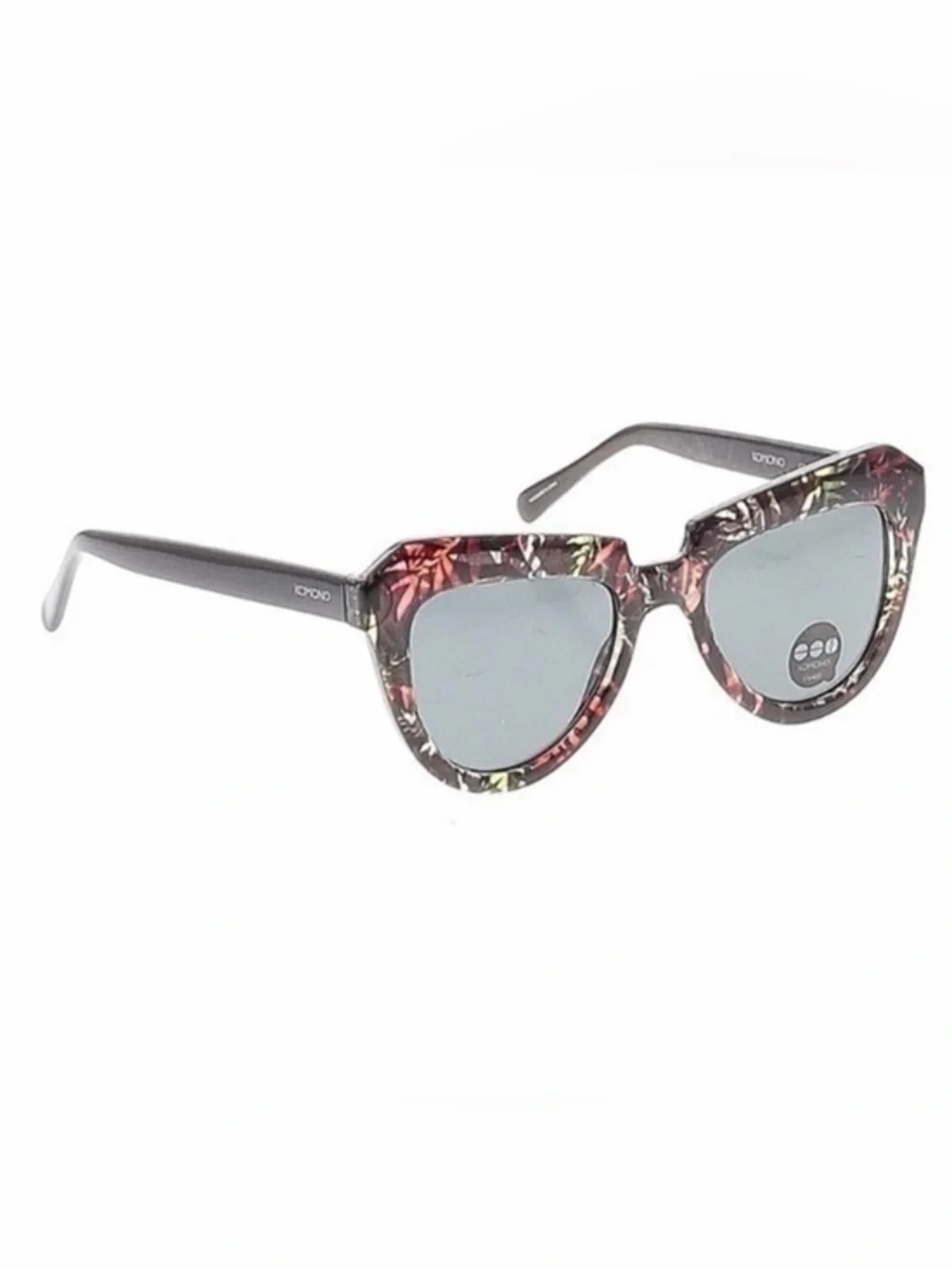 KOMONO Stella Sunglasses NEW with case Fern Red Green Floral
